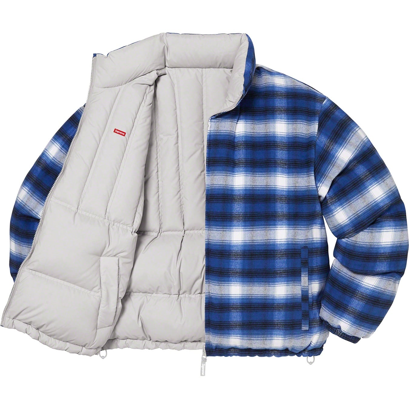 Flannel Reversible Puffer Jacket view 6